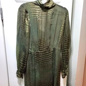 Reiss high neck mini dress